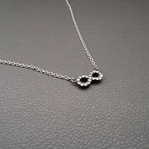 Judith Jack Marcasite & Diamond Infinity Necklace 925